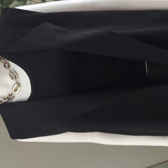 H By Halston black open vest knee length - Picture 2 of 5